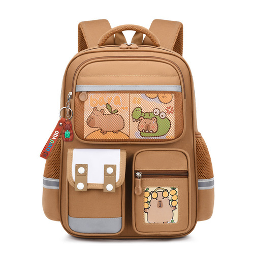 Schoolbag for boys and girls in Shaodong, suitable for grades 1-3-6, cute cartoon children's double shoulder bag