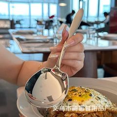 ステンレスの公共スプーンの大きいサイズの料理のスプーンのホテルのセルフサービスのレストランの食事のスプーンの食堂の厚いサービスのスプーンの大きいスプーン