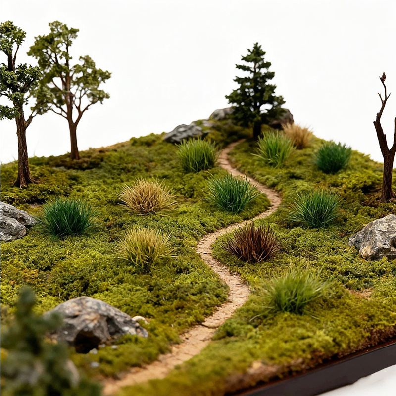 Escenario de modelo de simulación de cuatro estaciones 53 mini placas de arena modelo de camas parque arroza serie de escenas de camas