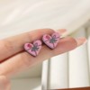 Fashionable cute wooden earrings, hydrolate for St. Valentine's Day contains rose, new collection