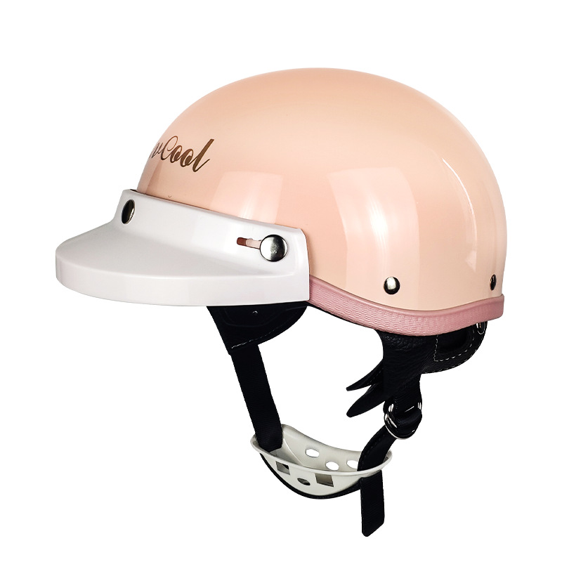 Cascos Retro para Parejas, Cascos Medios para Bicicleta Eléctrica, Cascos para Motociclistas, Cascos Ligeros de Protección para Scooter de Verano