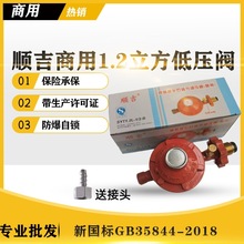 液化气钢瓶减压阀1.2家用大火力猛火家用阀门不可调新国标阀灶具