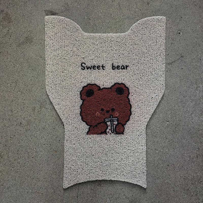 Electric vehicle foot mat, Ninebot FZMIX Electric Scooter - milk-tea-bear-no-9-fzmix-short-foot-pad-no-side-step-with-velcro