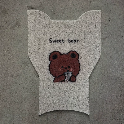 Electric vehicle foot mat, 9 Fmix Electric Motorcycle Foot Pads - milk-tea-bear-no-9-fzmix-short-floor-mats-without-side-steps-come-with-velcro