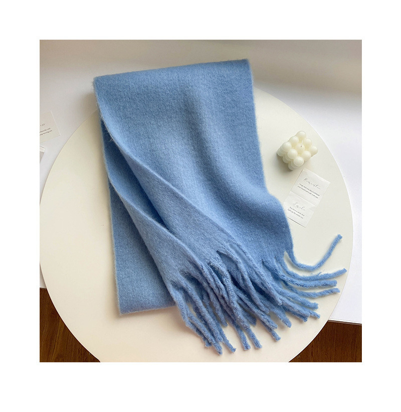 Solid Color Thickened and Extended Scarf for Women, 2026 Autumn and Winter New Korean Style, Versatile Winter Shawl for Students, Pink