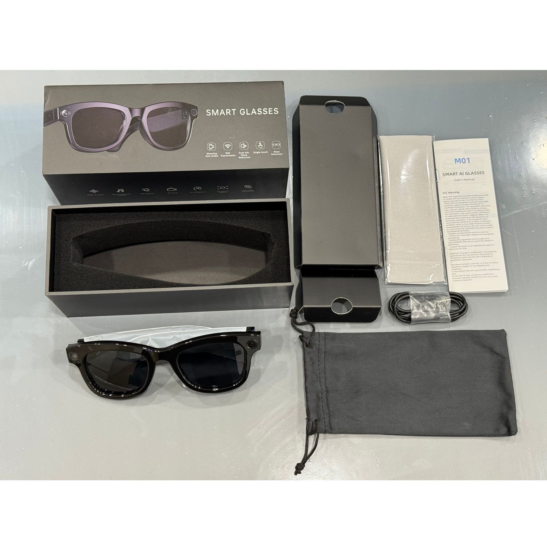 Gafas inteligentes transfronterizas con cámara de alta definición de 500w, transmisión wifi, reconocimiento de objetos, traducción por IA, gafas inteligentes con traducción inteligente