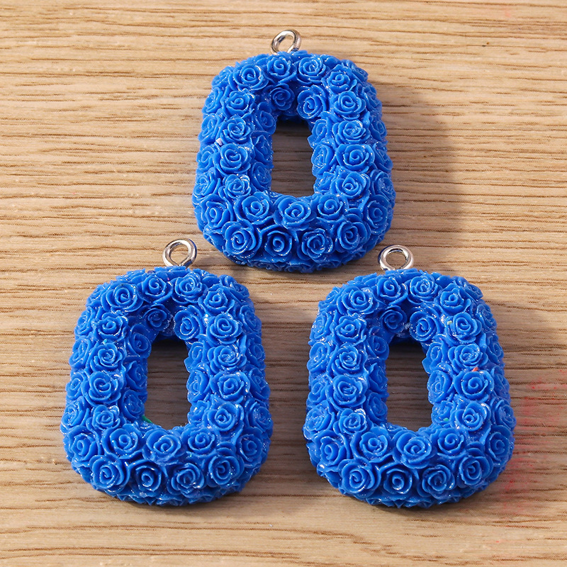 30g Weight DIY Jewelry Accessories Classification 10 Pieces Quantity Plastic Material Letter, Rose Pattern Stoving Varnish Design Cartoon Style, Romantic Style 10 Pieces Plastic Letter Rose 17