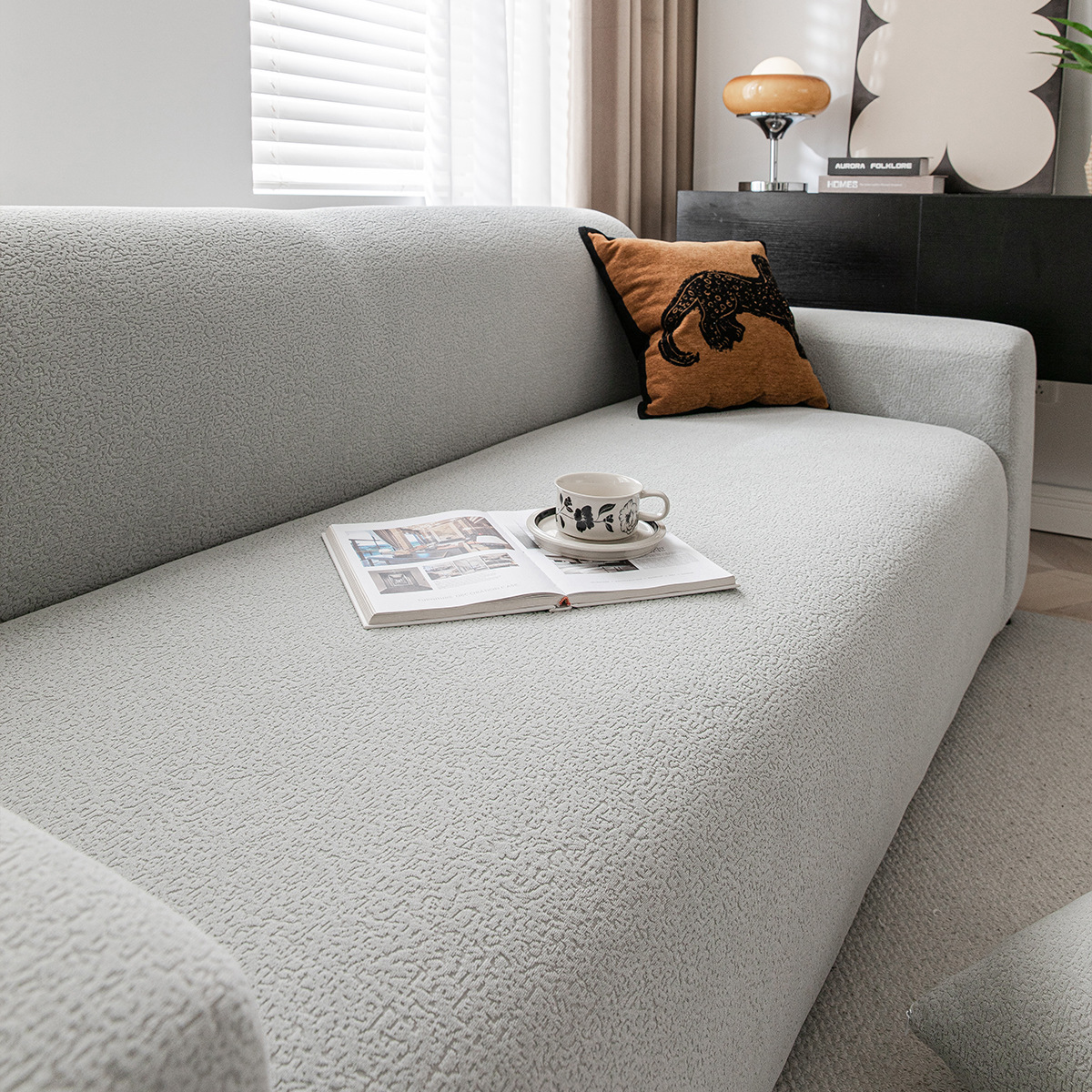 Fuente transfronteriza sofá de peluche impermeable, doble doble triple cubierta de asiento, todo incluido, cuatro estaciones antipolvo, sofá antideslizante universal