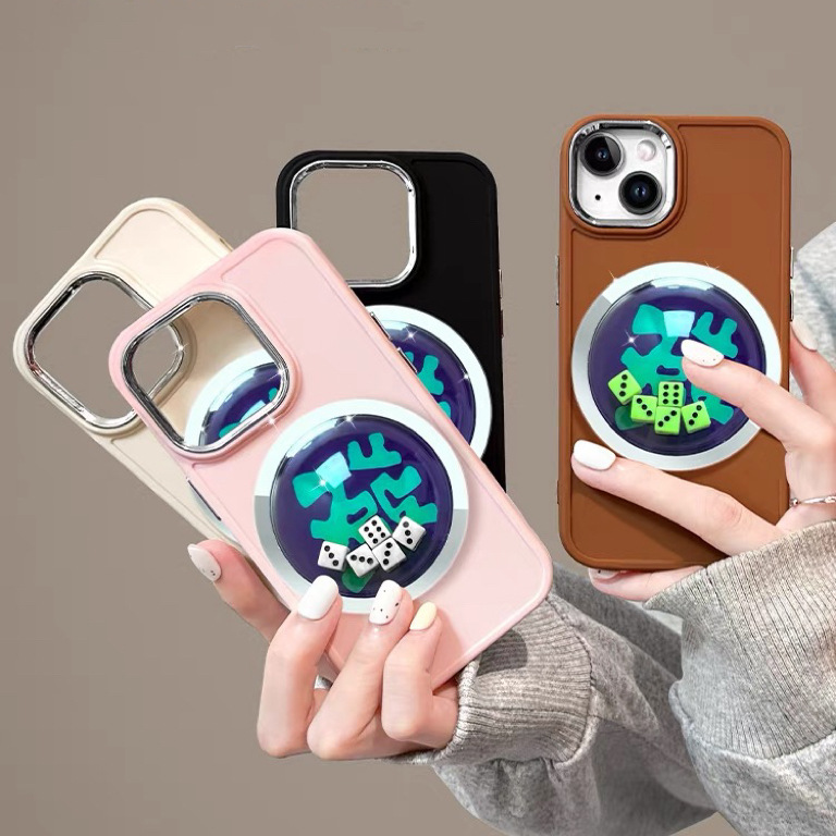 Roll dice creative applicable iPhone15promax mobile phone case Apple 13/14 new 11 Fortune 12 stereo X
