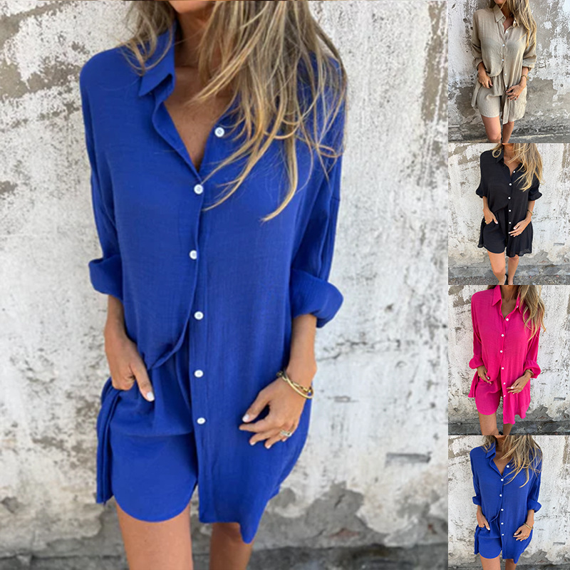 solid color shorts for leisure