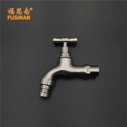 Precision cast 304 stainless steel slow-open washing machine faucet mop pool pool wall-mounted straight-through valve faucet angle valve