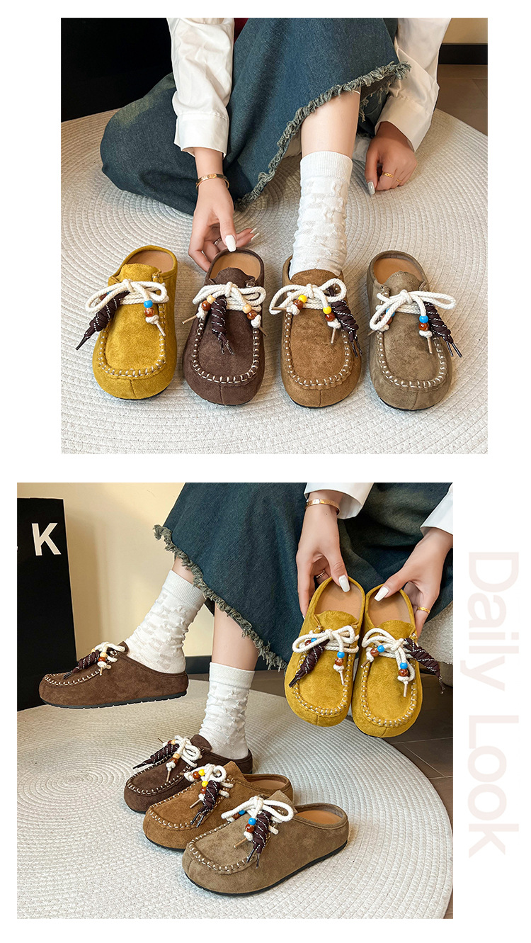 Pantofole donna comode con perline e suola spessa da casa_voghion.com