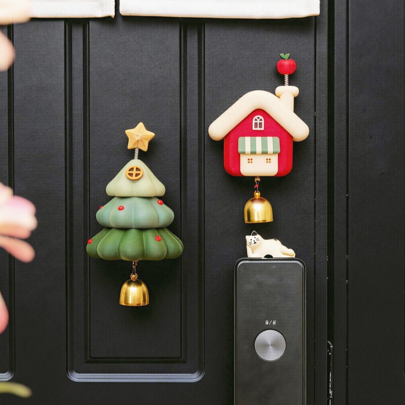 A-Ying Cute Christmas Tree House Refrigerator Magnet Wind Chime Pegboard Door Decoration New Year Housewarming Gift A-Ying Cute Christmas Tree House Refrigerator Magnet Wind Chime Pegboard Door Decoration New Year Housewarming Gift