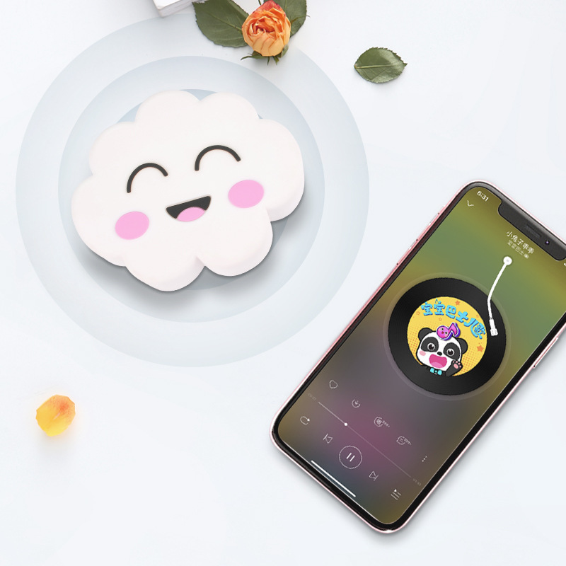 Cloud Bluetooth speaker small cartoon portable white cloud smiley face Bluetooth speaker gift hand-made speaker customization Cloud Bluetooth speaker small cartoon portable white cloud smiley face Bluetooth speaker gift hand-made speaker customization