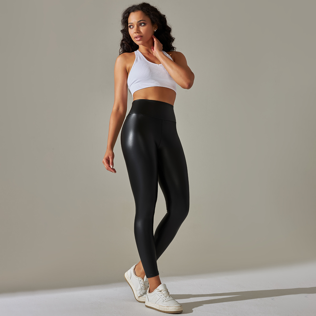 Women Black Pu Leather Pants High Waist Leather Sexy Leggings Trousers Women Thick Stretch Pantalon Mujer