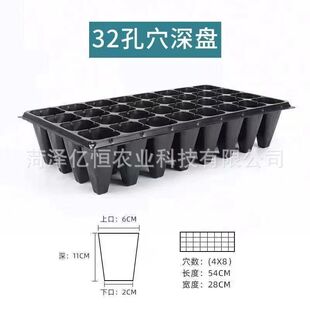Deepened 32-Hole Seedling Tray Seedling Tray Seedling Artifact Nutrition Bowl Vegetable Seedling Pot Seedling Cutting Box Agricultural Tray