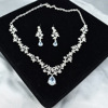 Wedding dress, set, necklace and earrings, jewelry for bride, accessories