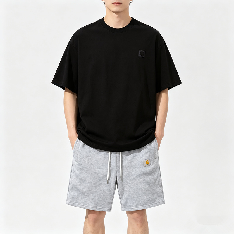 Carhart Embroidered Small Standard Pure Cotton Sports Shorts Men's Casual Loose Beach Five-point Couples Sweatpants Special Summer Fashion