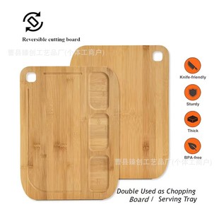New Wooden Tray Cutting Board Wooden Cheese Board Cheese Tray with Storage Groove Drain Tray