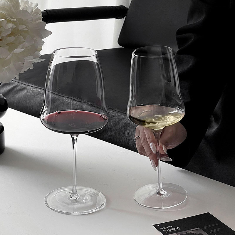 Tazas de vino nublado creativas para el hogar al por mayor, tazas comerciales de alto valor superdelgadas, tazas de vino lujosas de alta calidad