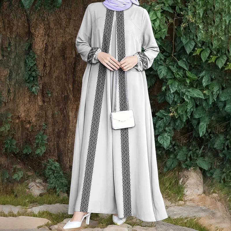 Locker sitzendes Kleid im muslimischen Stil für Damen – Modische Kleidung für muslimische Frauen_voghion.com