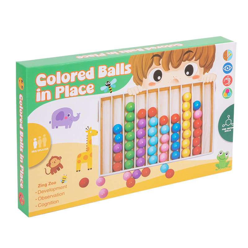 Educación temprana de madera para niños juegos de color color de jardín de infantes clasificación cognitiva práctica juguetes de entrenamiento de capacidad