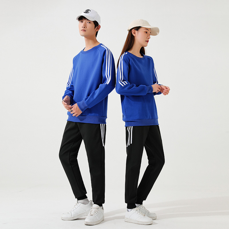 Primavera y otoño, traje de hombre, traje redondo de primavera, juventud y mediana edad, deporte suelto de hombre, camiseta casual de dos piezas, jeans