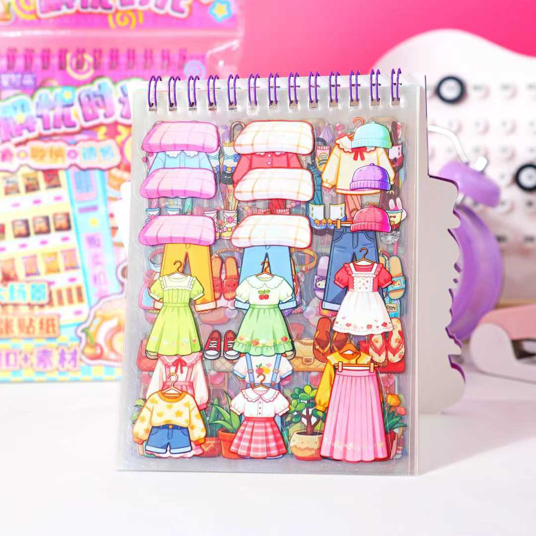 Colección de pegatinas para niños y niñas, juguetes de rompecabezas, pegatinas para escenas de juegos creativos