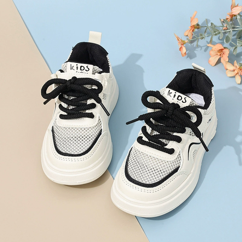 Кроссовки для девочек 2025 новый детский кроссовок нескользящие кроссовки летняя сетка дышащая обувь для мальчиков кампус повседневная обувь