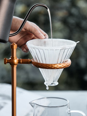 S588手沖咖啡壺套裝復古咖啡戶外手沖壺支架滴漏玻璃濾杯器具家用