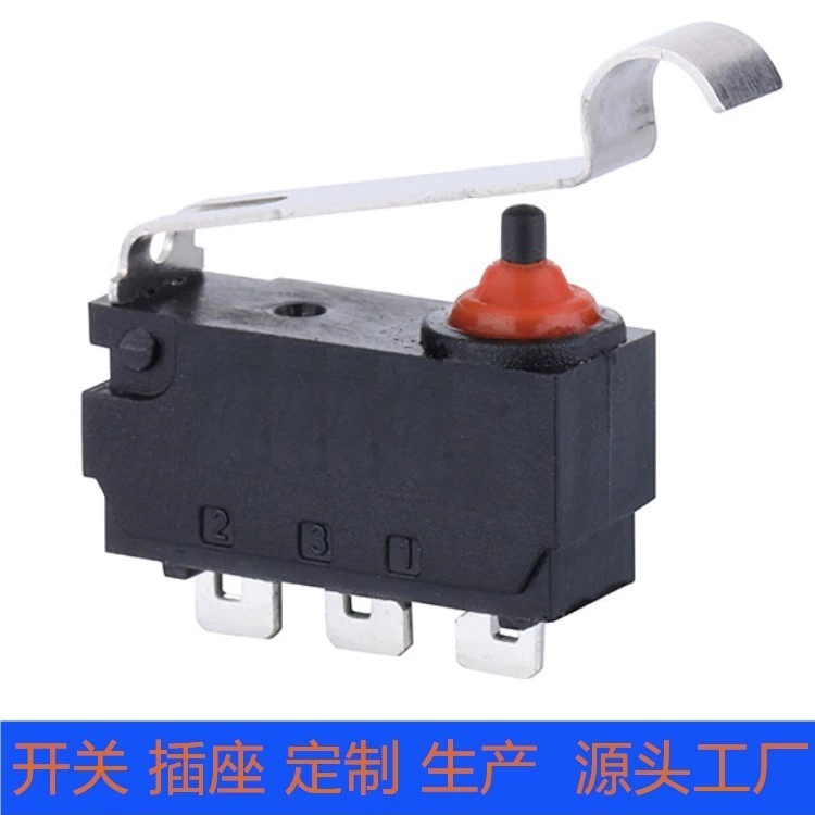 Мини аквапереливной travel выключатель 3 pins с ручкой, сенсорное касание IP67 normally open, normally closed micro switch