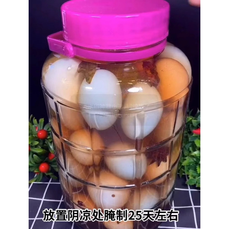 塩漬けアヒルの卵の容器はキムチのつぼを漬けます。|undefined