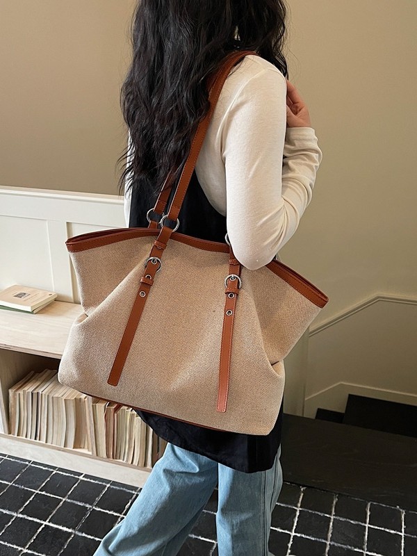 Bolsas de tendencia transfronteriza de gran capacidad para mujeres 2026 nueva moda perezosa bolsas de hombro de brazo para viajar bolsas de ocio image 4