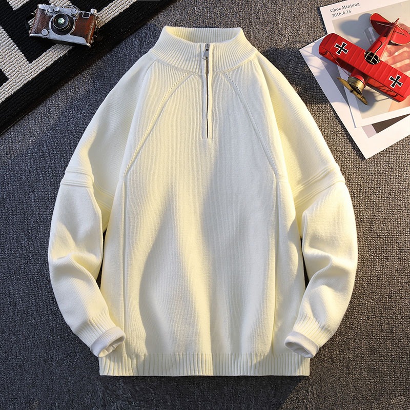 Winter demi-season sweater with zipper