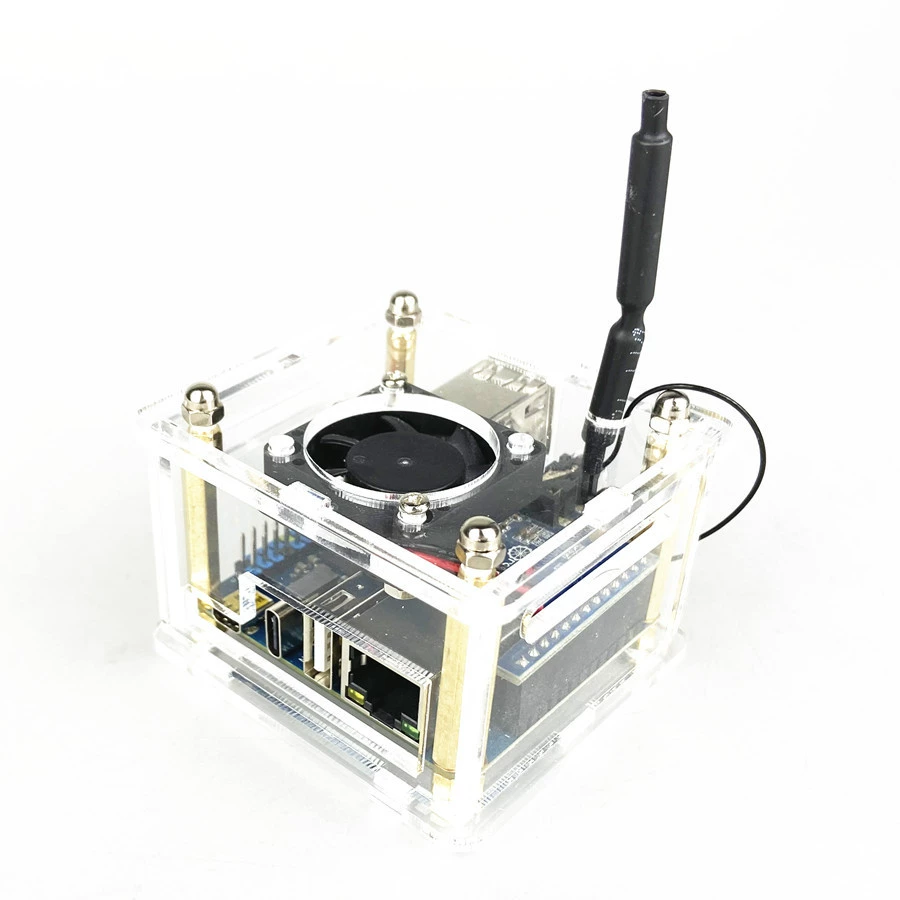 Корпус для Orange Pi Zero 3, акриловый корпус с вентилятором и радиатором для OrangePi zero3