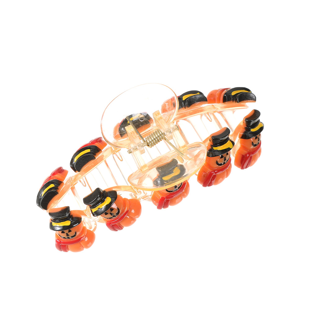 Fantasy and Strange Orange Pumpkin Magic Wizard Hat Children's Bizarre Hairpin Party Cute Hair Accessories_voghion.com