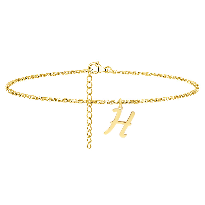 Simple Style Letter Stainless Steel Women's Anklet display picture 14