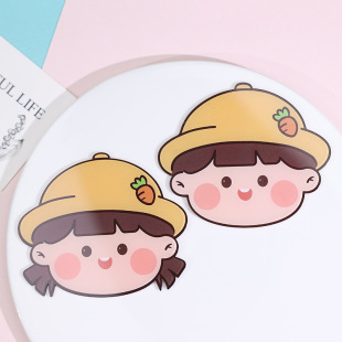 Male and Female Couple Head Cartoon Patch Acrylic Cute Carrot Boy Girl Mobile Phone Case DIY Material Accessories