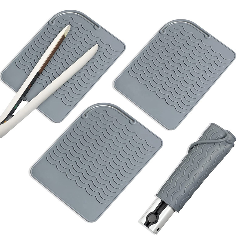 Herramientas para el cabello plancha de pelo almohadilla de aislamiento térmico rizador de pelo cubierta de aislamiento térmico peluquería férula eléctrica especial antideslizante almohadilla de silicona anti-scald