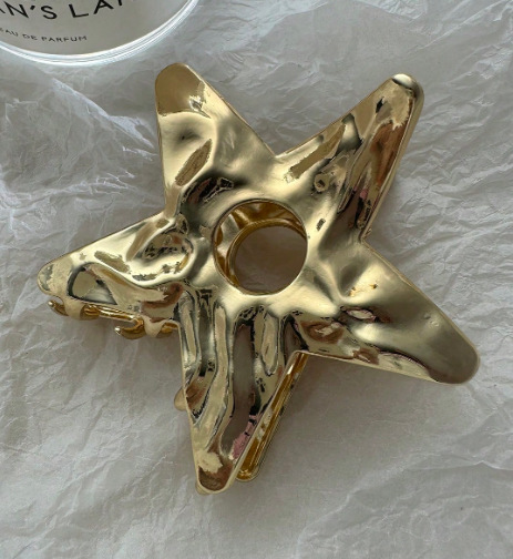 Strassenmode Frau Stern Metall Überzug Haarkrallen display picture 2