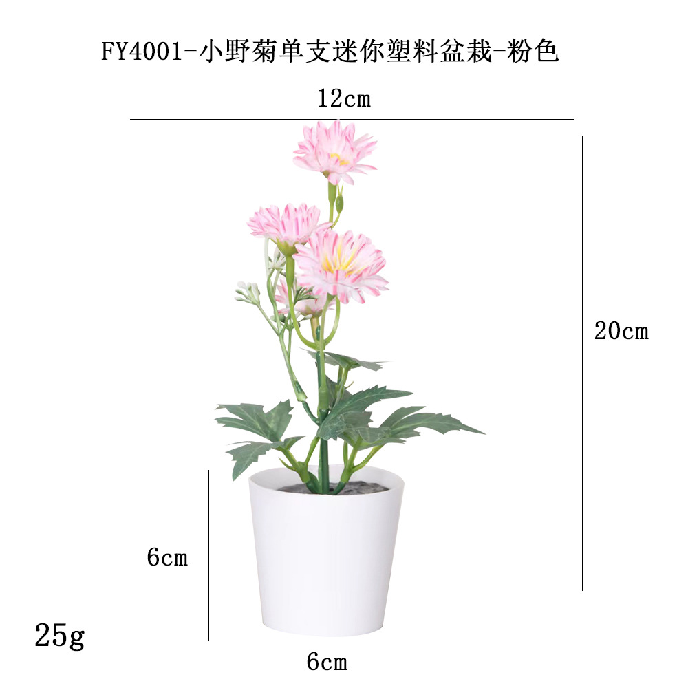 Más de 100 tipos de flores y plantas verdes artificiales, combinaciones de plantas artificiales en macetas de plástico, flores artificiales de gran venta transfronterizas, mini bonsáis artificiales, fuentes de suministro. image 36