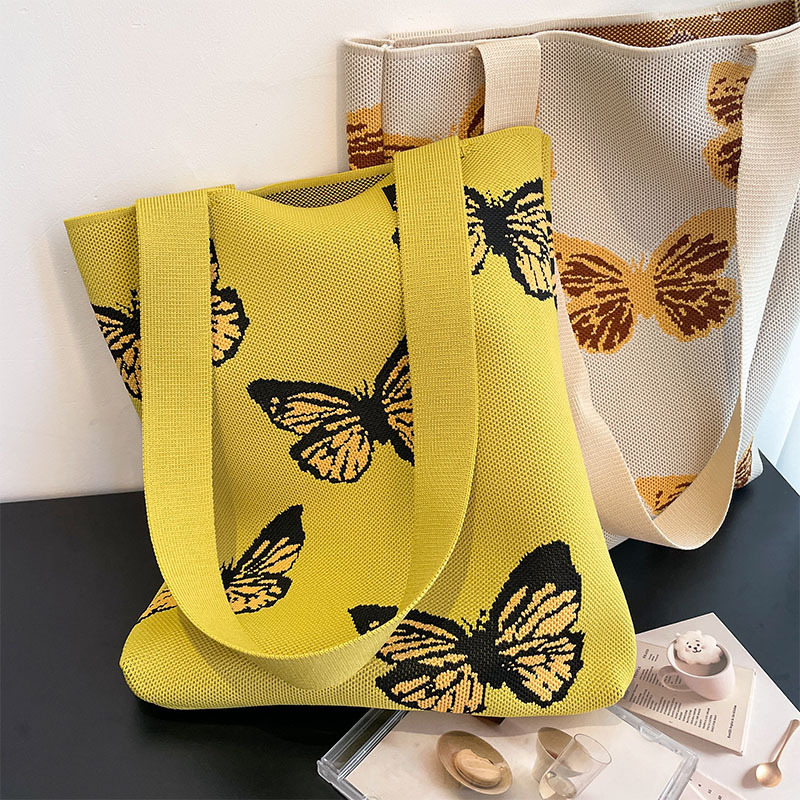 Mujeres Medio Tejer Mariposa Básico Estilo Clásico Abierto Bolsas De Hombro display picture 7