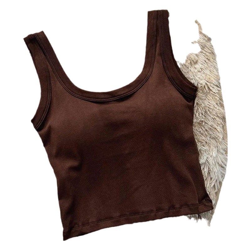 Beautiful Back Sling Women's Outer Wear Intimates with Breast Pads Vest Bottoming with Tube Top All-In-One Crop Top