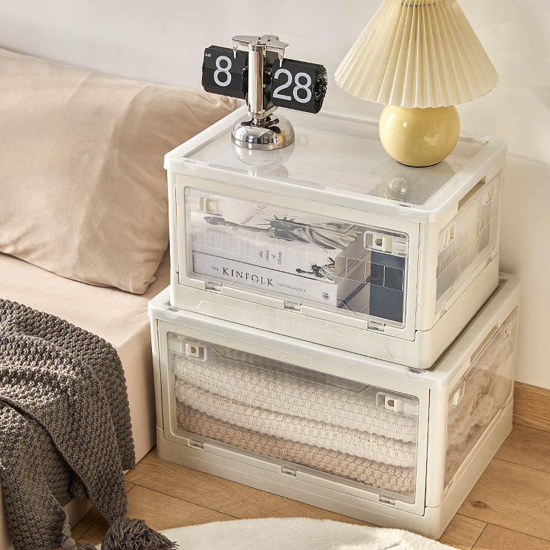 Transparent Side Door Outdoor Folding Storage Box Household Multifunctional Five-door Storage Box Clothes Sundries Storage Box
