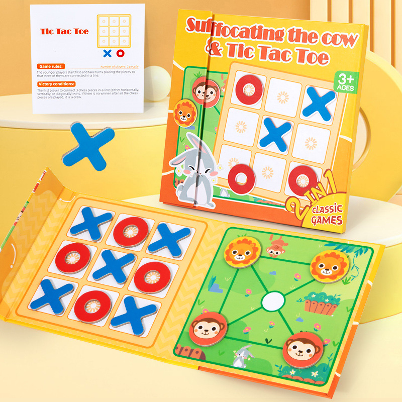 Estilo de libro para niños XO Sanlian Tic Tac Tac para niños Educación temprana Entretenimiento Ocio Juego de mesa Bloques de construcción Juguetes educativos