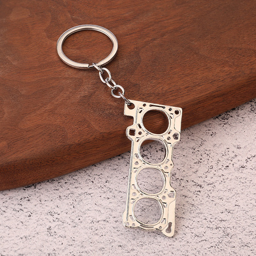 Creative Car Engine Modification Cylinder Engine Gasket Keychain Pendant Zinc Alloy Keychain