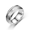 Stone inlay stainless steel, ring, European style