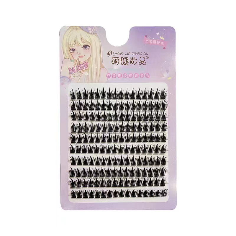 Linda pestaña Shangpin trigo oreja pestañas libro 10 filas de gran capacidad Torre punta pestañas postizas natural grueso Espejo dibujos animados pestañas