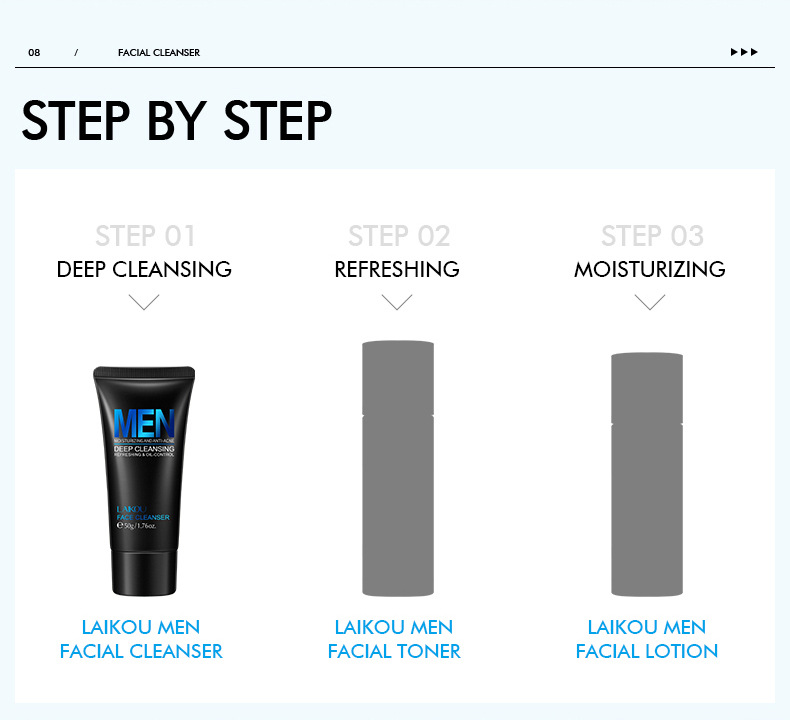 Skincare Facial Cleansing Men's Scrub Cleanser