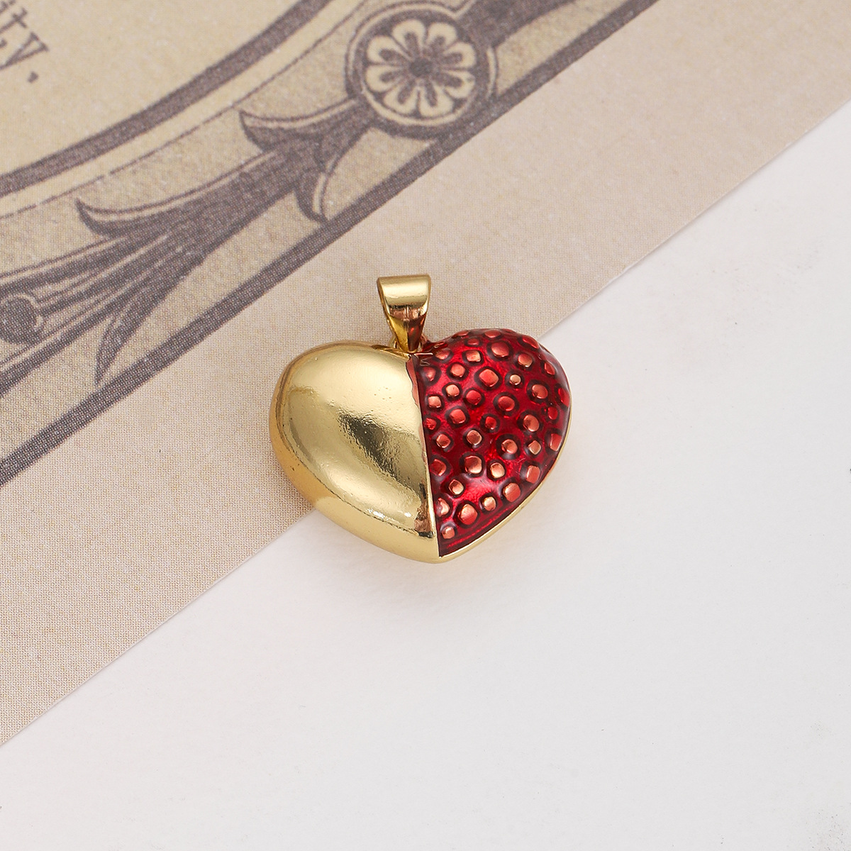 5g Weight Pendant, Chain Jewelry Making Type Copper Chain Material 1 Piece Quantity Holiday, Daily Occasion Copper Material Portrait, Heart Shape Pattern Unisex Gender Plating Design Retro, Simple Style Style 1 Piece Copper Portrait Heart Shape Pendant Chain 21